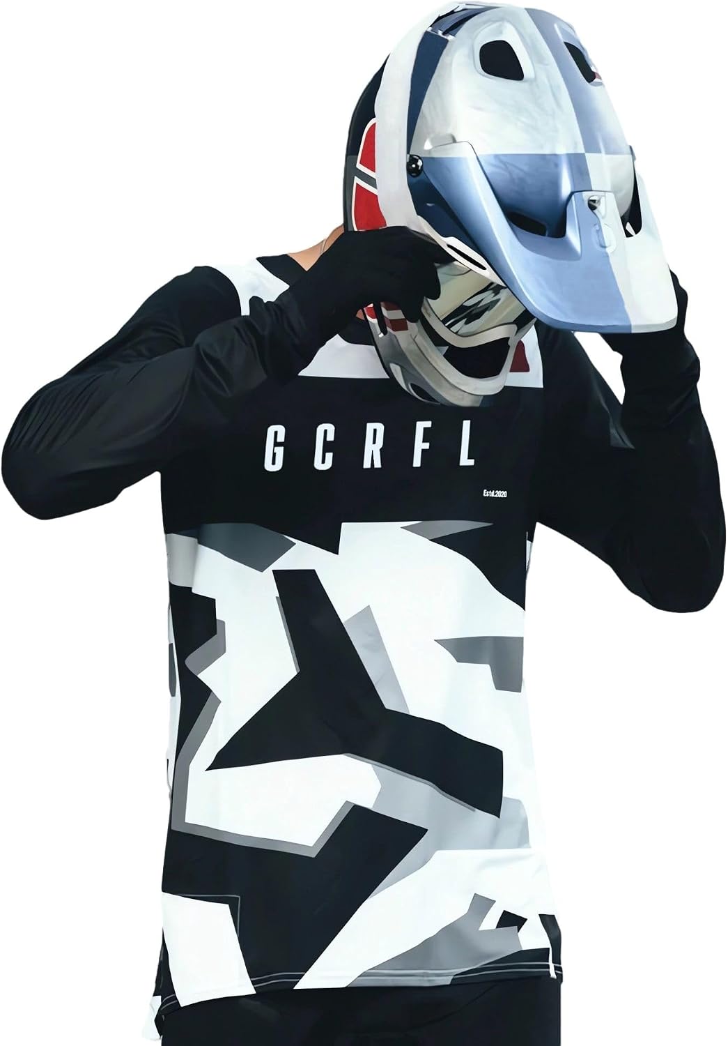 GCRFL Mens Cycling Jersey Shirt Short/Long Sleeves Downhill, Off-Road, MTB Jersey Racing Riding Mountain Bike Motocross