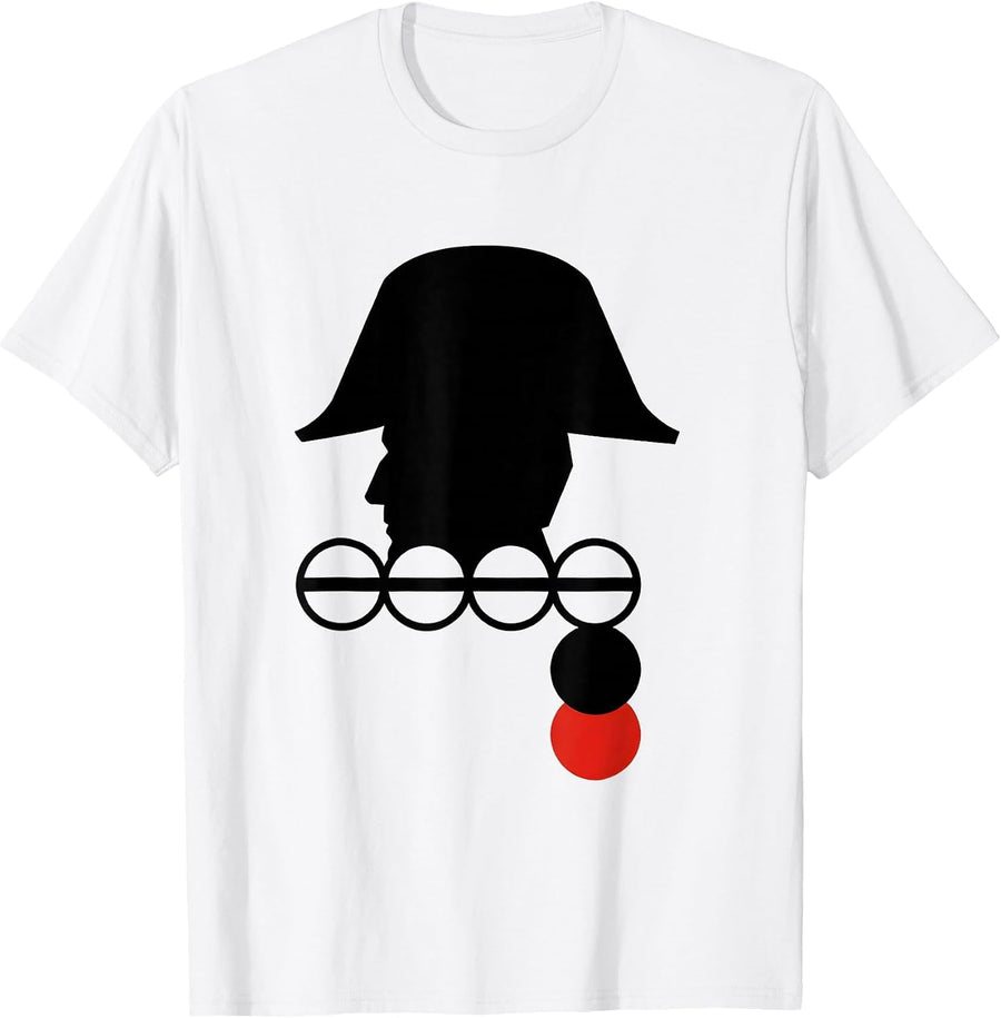 Men's Napoleon Bonaparte Campaign Markers Military History Humor T-Shirt - White