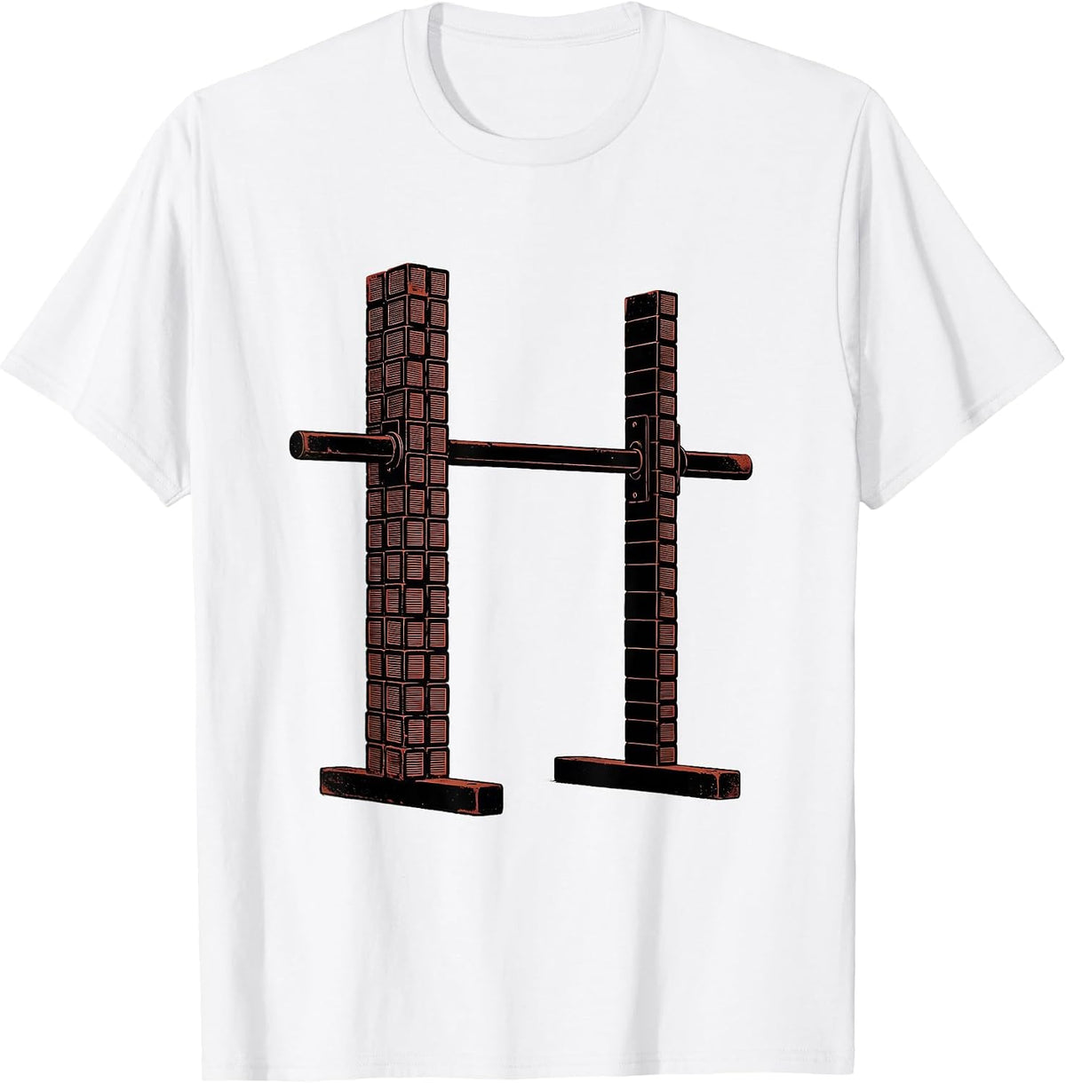 Men's Squat Rack Funny Gym Workout Weightlifting Humor T-Shirt - White
