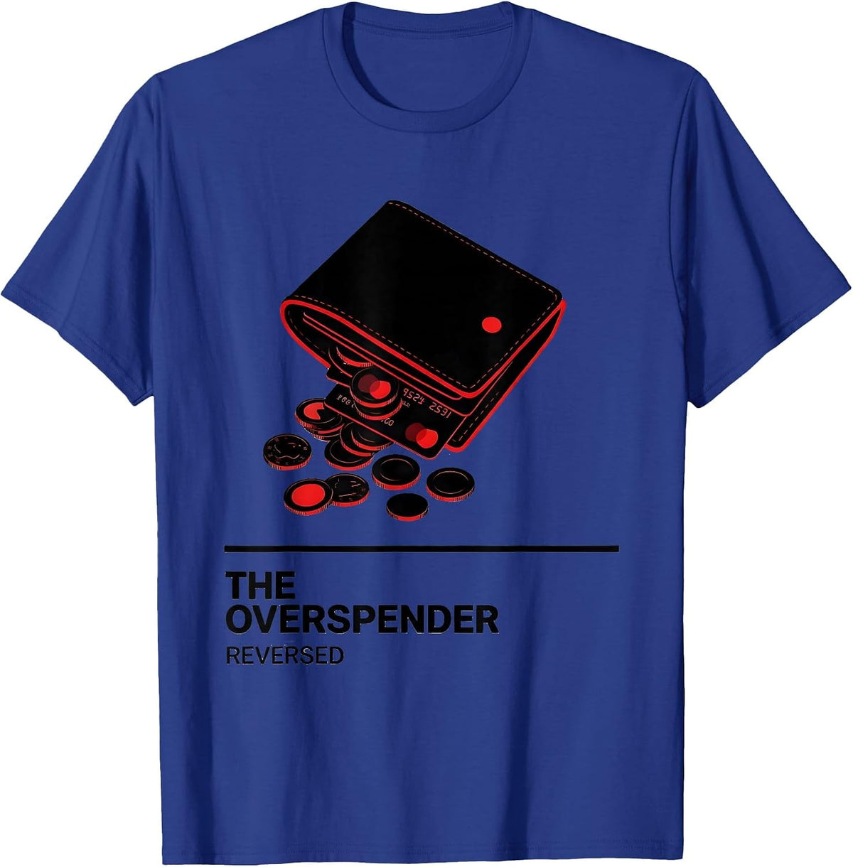 Men's The Overspender Reversed Funny Tarot Card Gift Occult T-Shirt - Royal Blue