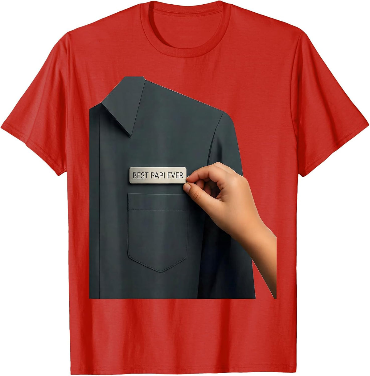 Men's Best Papi Ever Funny Grandpa Gift For Grandkids Grandparents T-Shirt - Red