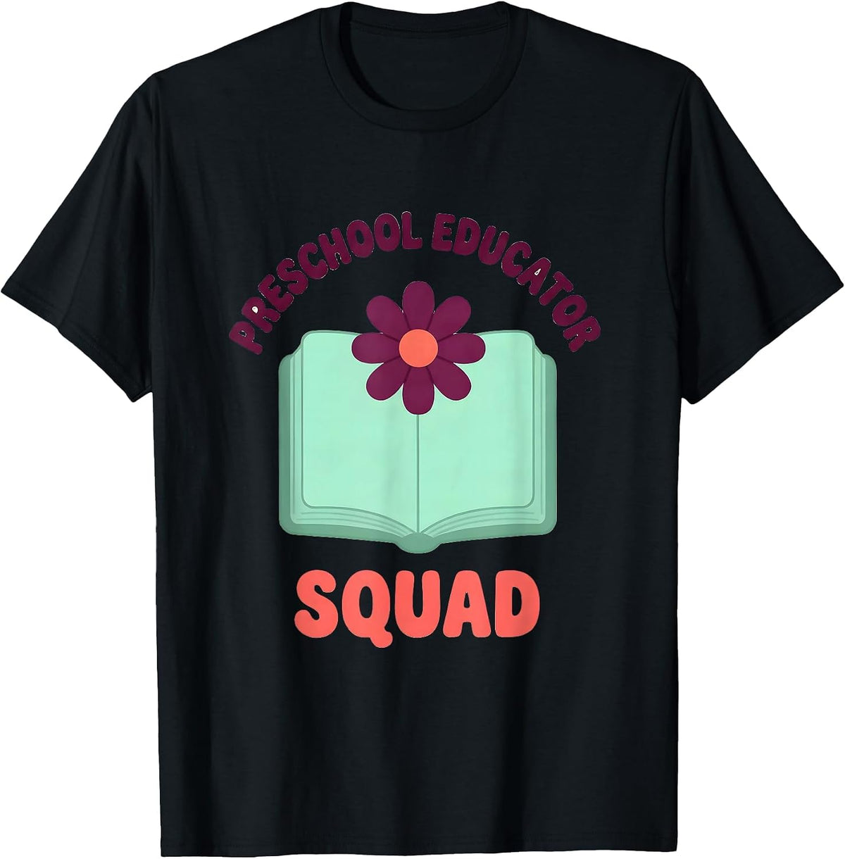 Men's Preschool Educator Squad Cute Kawaii Early Childhood Teacher T-Shirt - Black