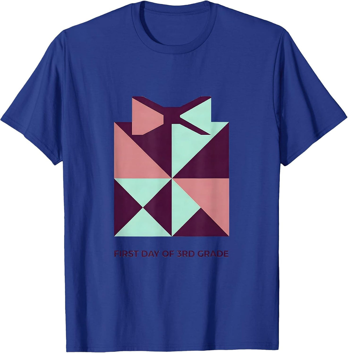 Men's First Day Of 3rd Grade Coquette Bow Back To School Girly T-Shirt - Royal Blue