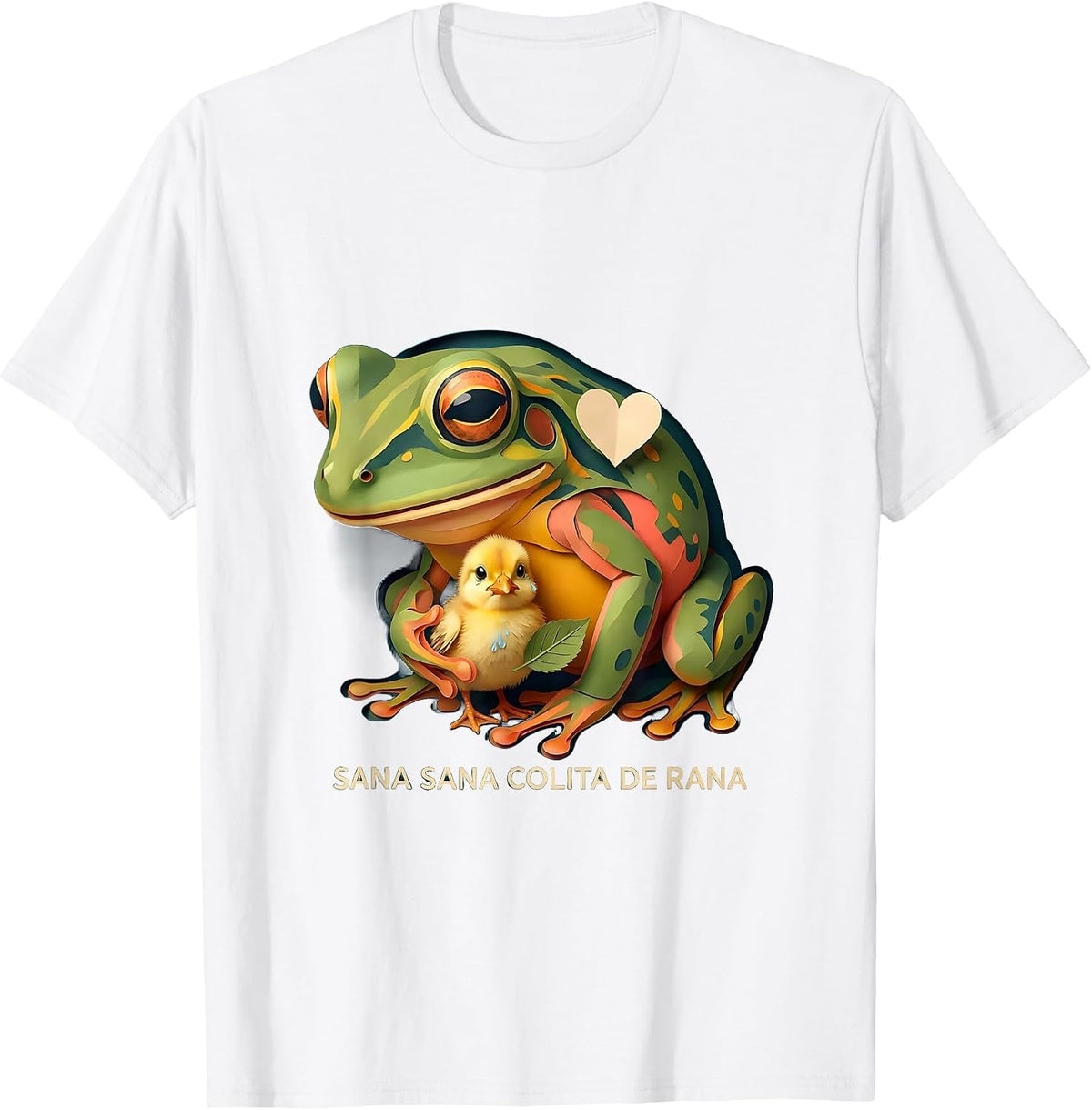 Men's Sana Sana Colita De Rana Cute Mexican Nurse Spanish Playera T-Shirt - White