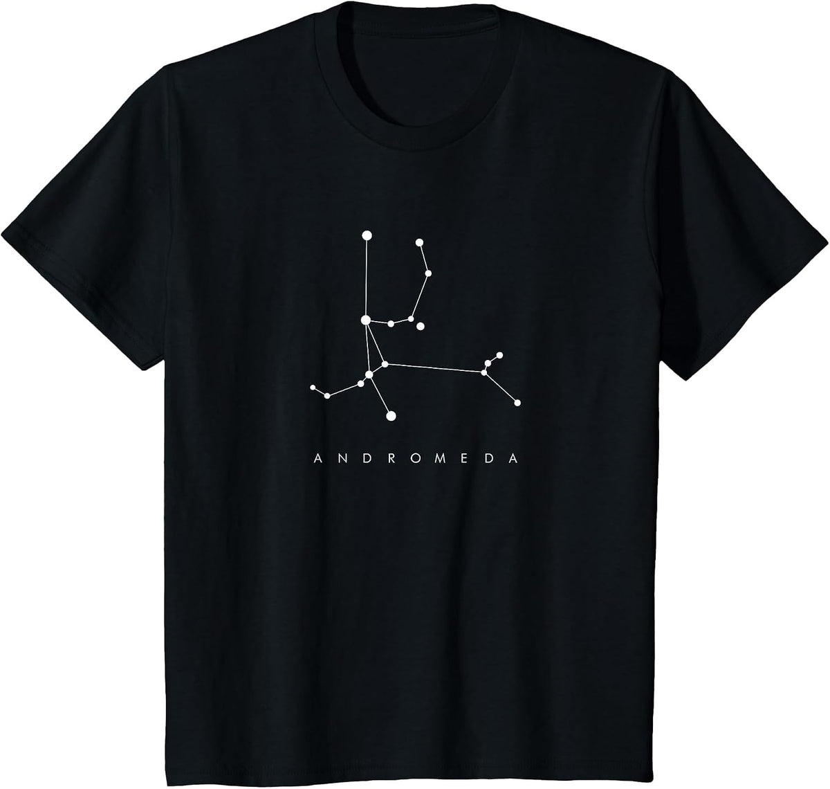 Minimal Andromeda Constellation Astronomy and Space Design T-Shirt - Black