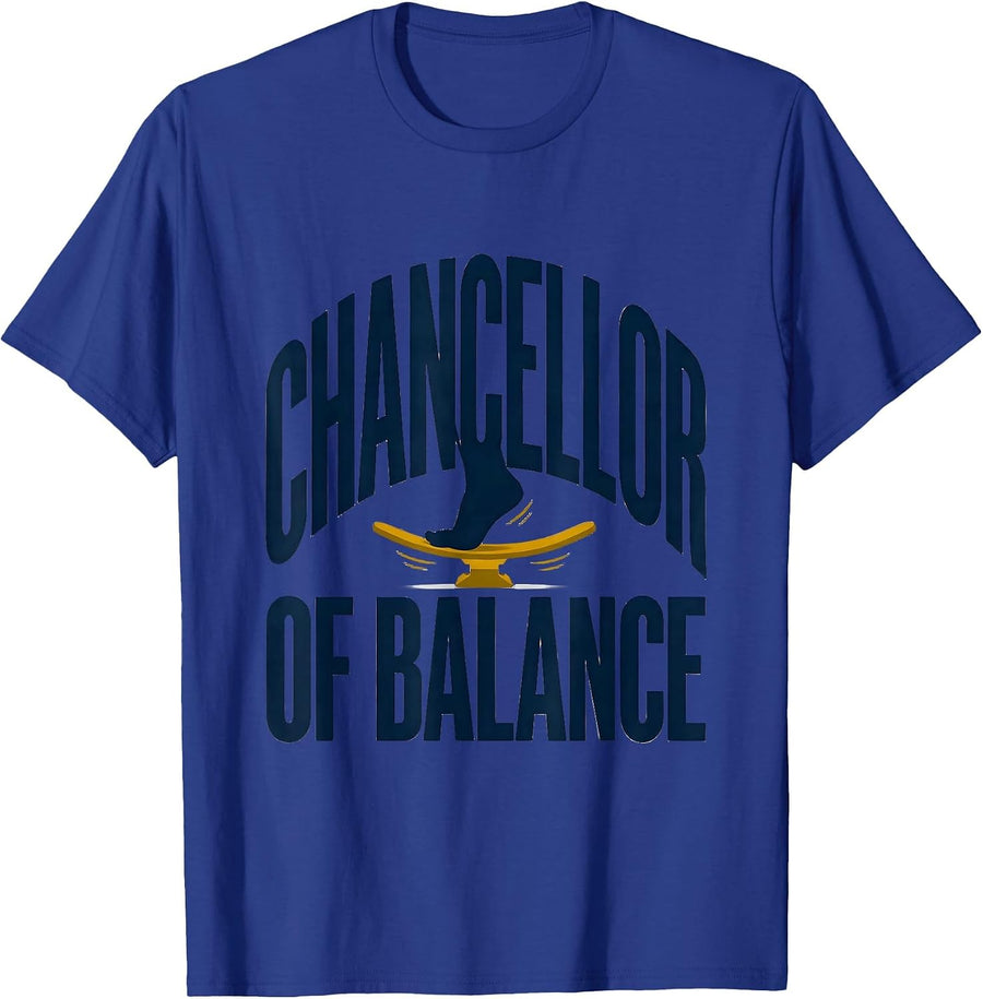 Chancellor Of Balance Funny Physical Therapist PT OT Gift T-Shirt - Royal Blue