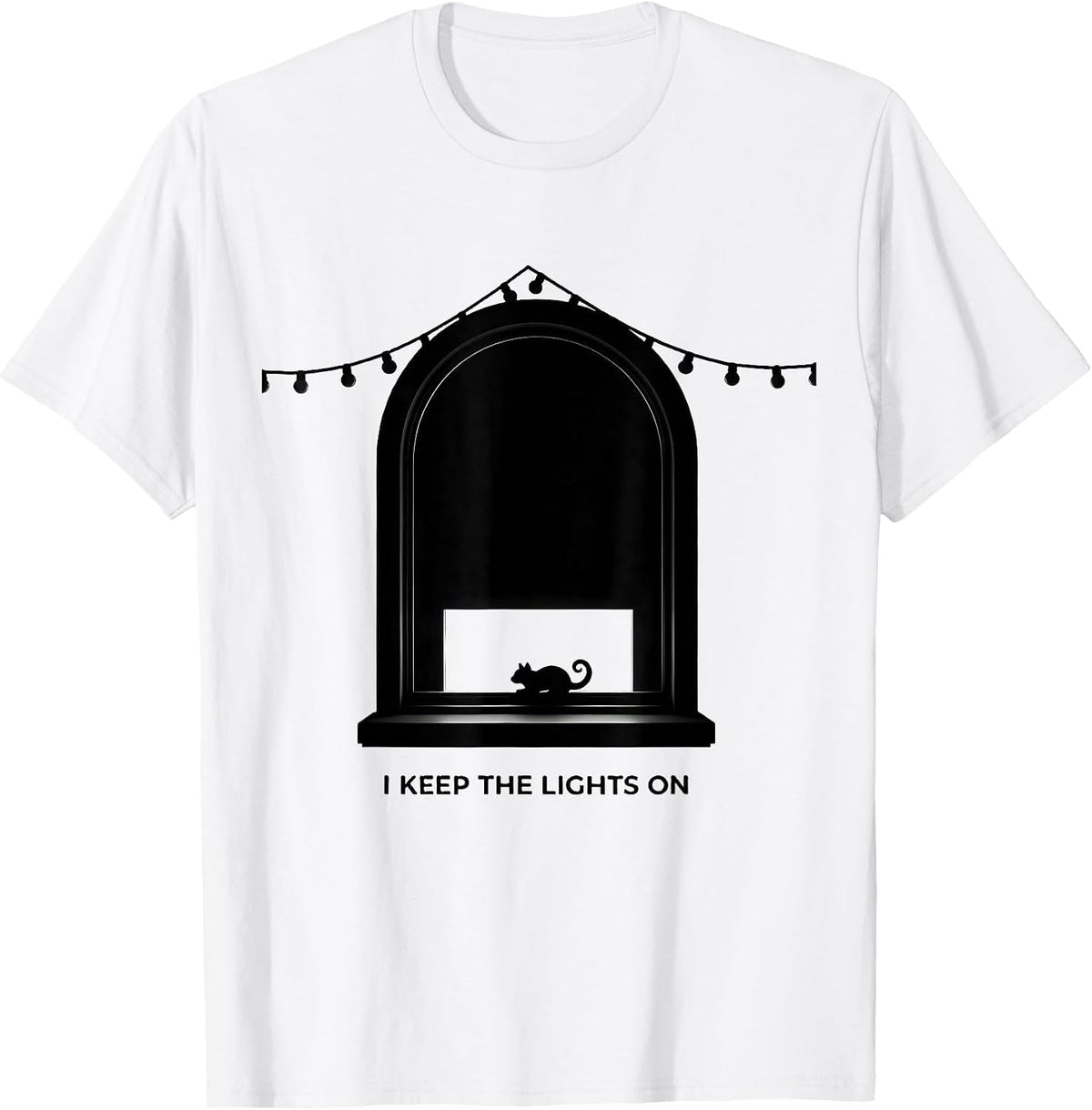 Men's I Keep The Lights On Funny Vet Tech Christmas Veterinary T-Shirt - White