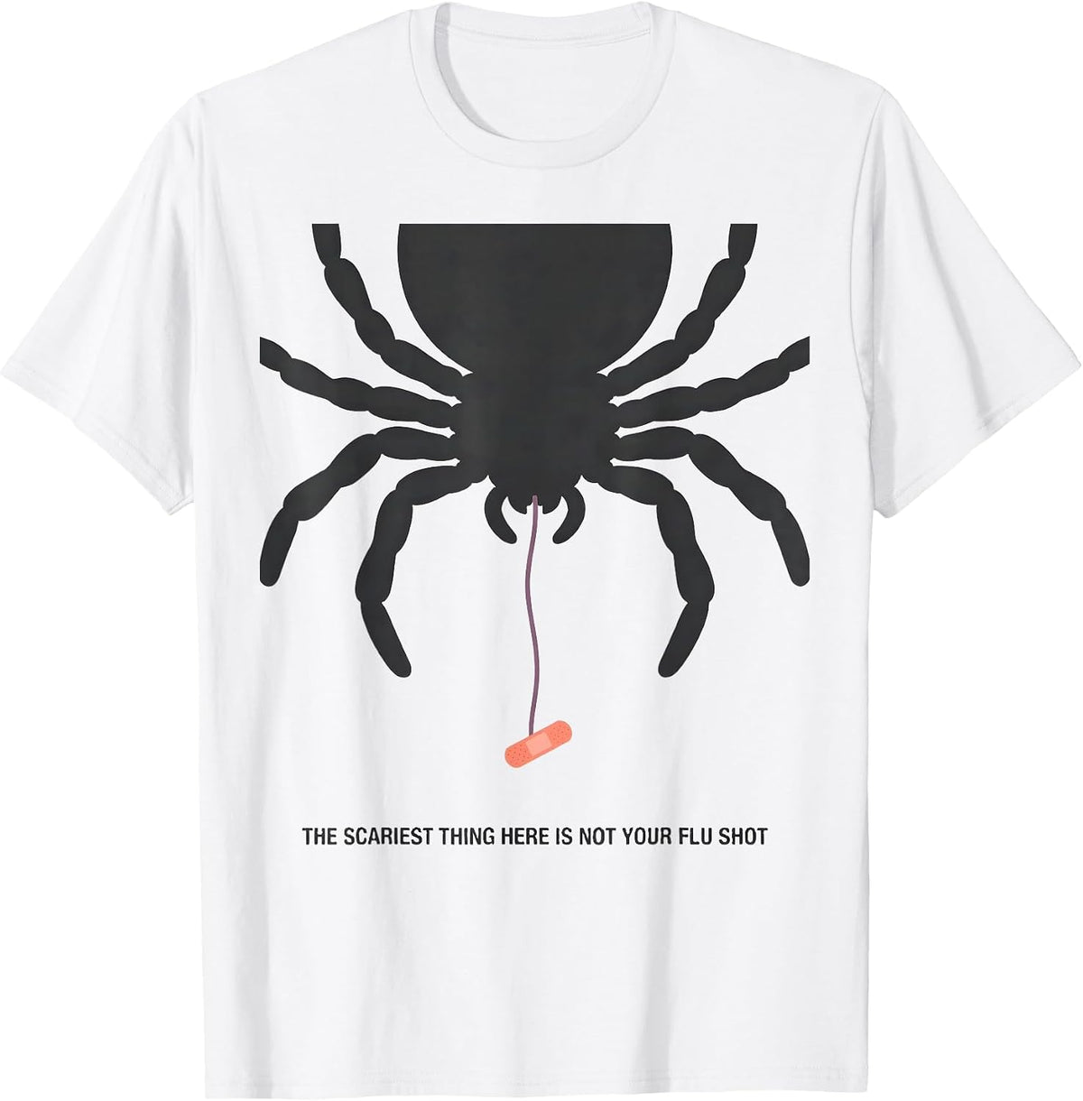 Men's The Scariest Thing Here Is Not Your Flu Shot Funny Nurse T-Shirt - White