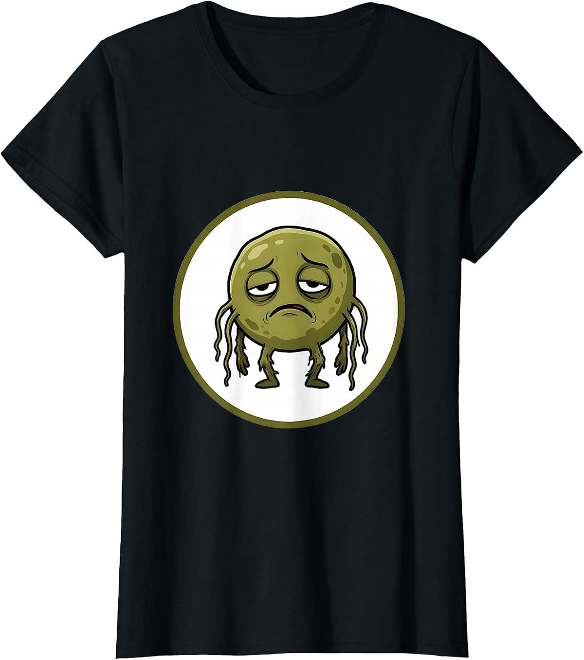 School Nurse Defeated Germ Cartoon Illustration T-Shirt - Black