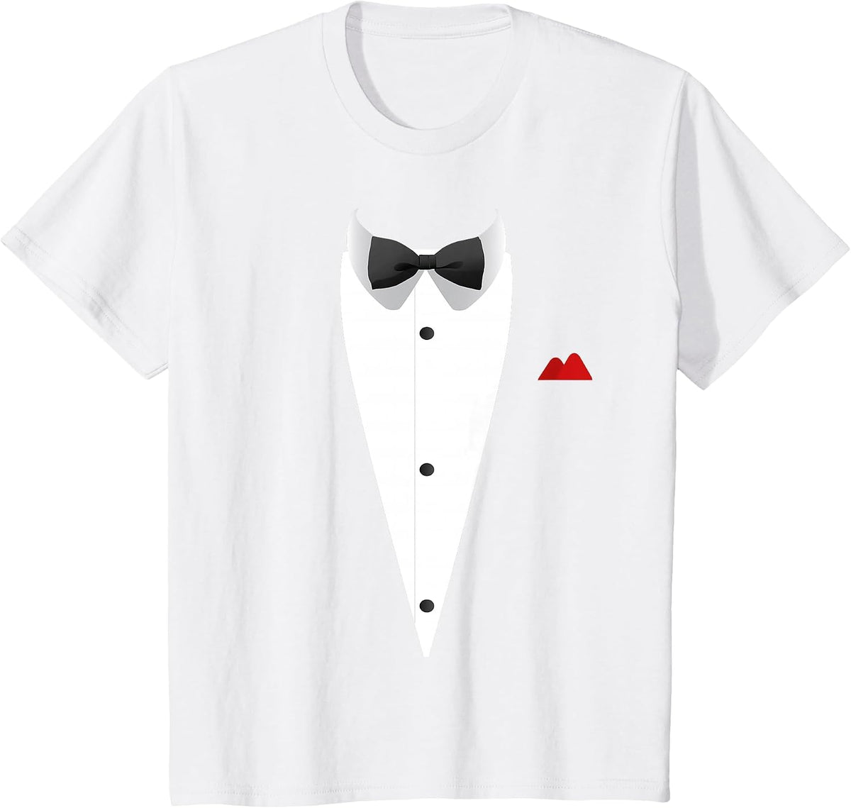 Tuxedo with Bow Tie for Funny Wedding and Special Occasions T-Shirt - White
