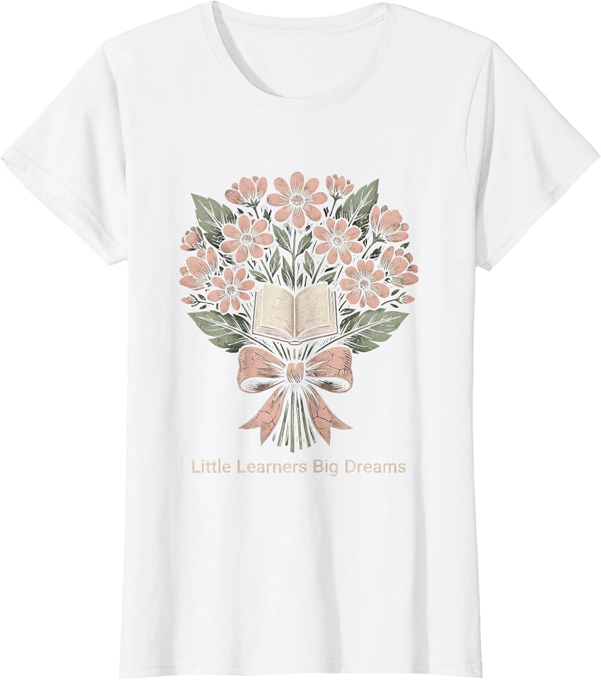 Little Learners Big Dreams Elementary Teacher T-Shirt - White