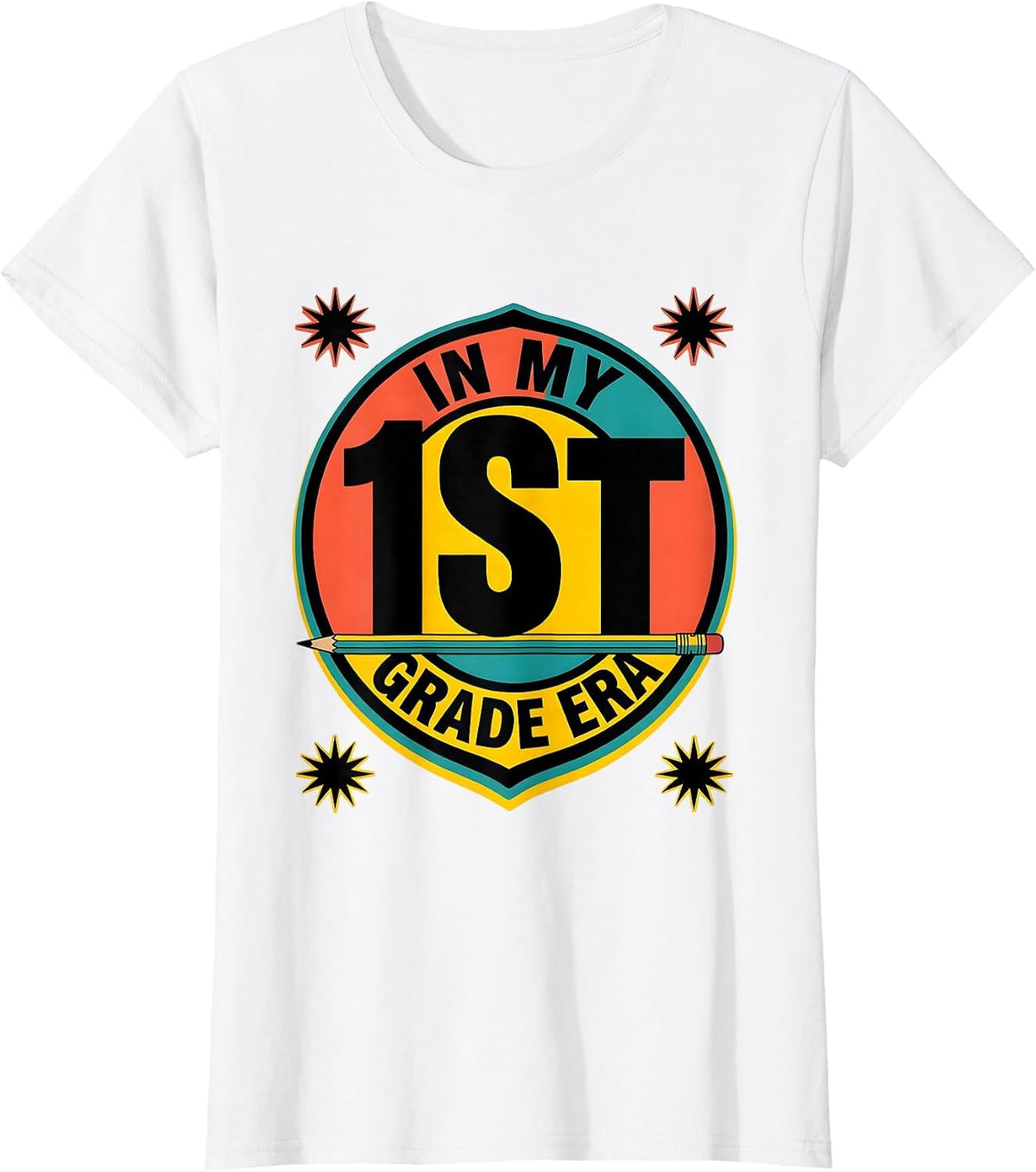 In My First Grade Era Girl Tie Dye 1st Grade Back to School T-Shirt - White