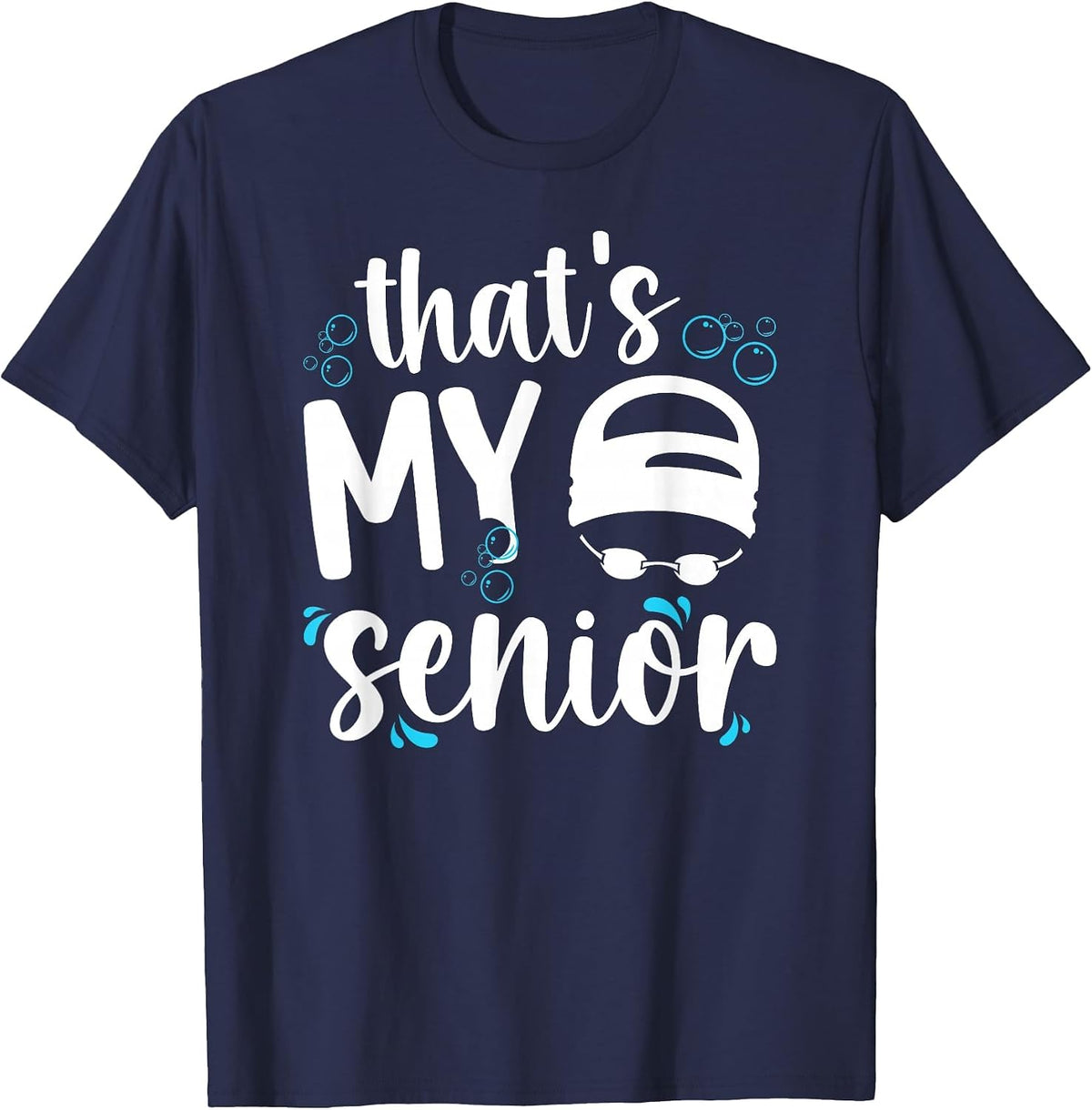 That's My Swim Senior Mom 2026 Swimming Senior Mama 2026 T-Shirt - Navy Blue