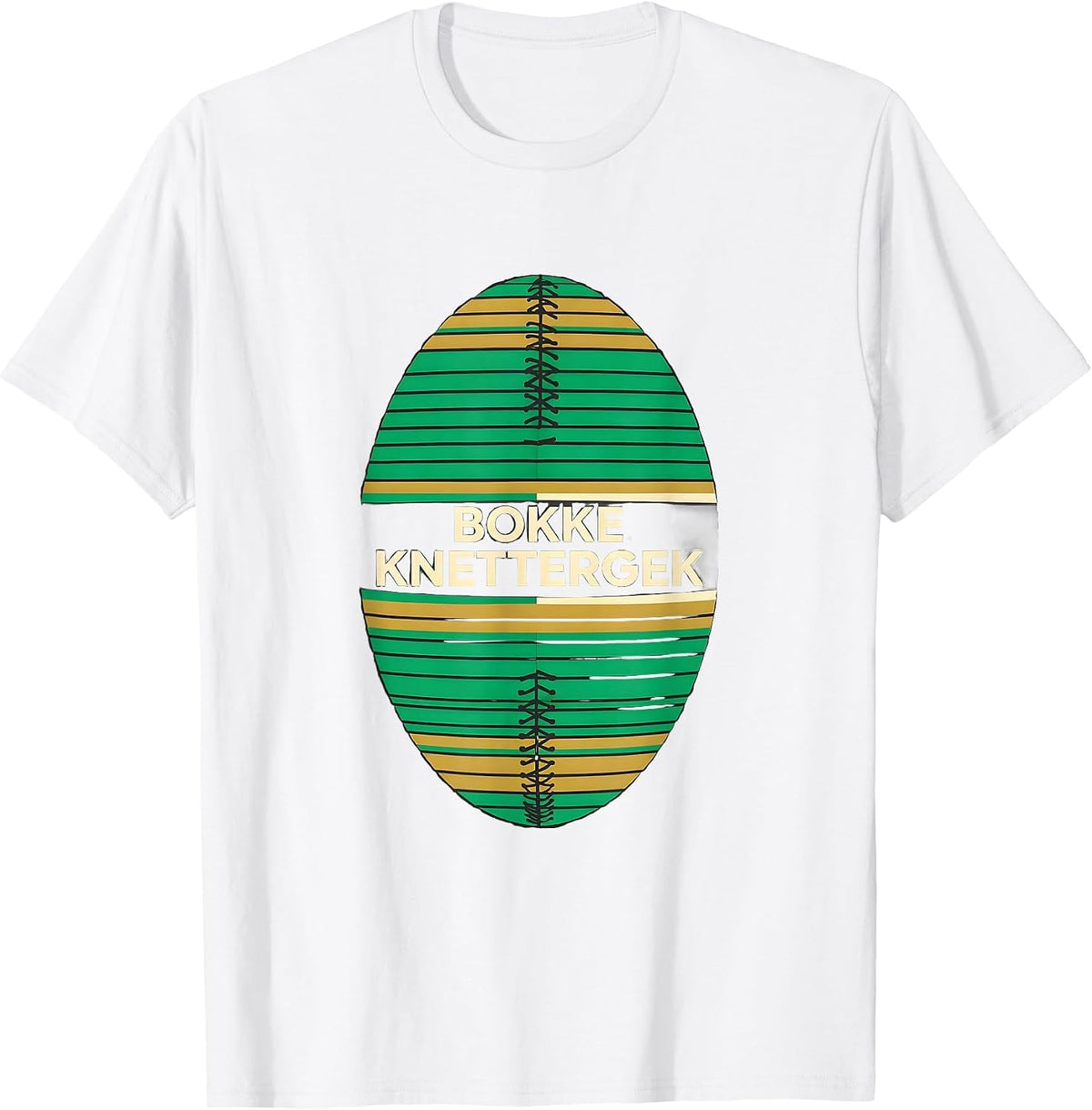 Men's Bokke Knettergek Patriotic South African Rugby Fan Pride T-Shirt - White