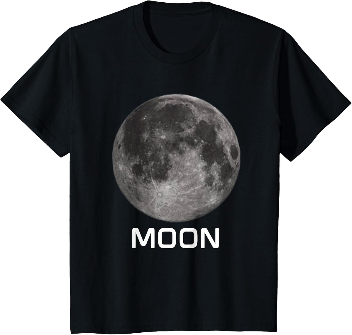 Solar System Earth Moon Outer Space T-Shirt - Black