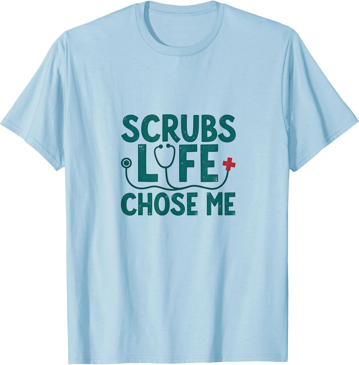 Scrubs Life Chose Me Hospice Nurse Design T-Shirt - Baby Blue