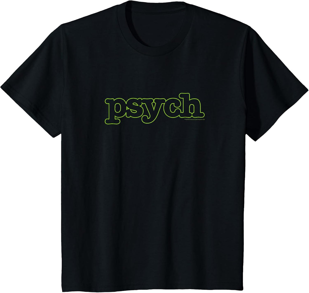 Psych Outline Logo Comfortable T-Shirt - Official T-Shirt T-Shirt - Black