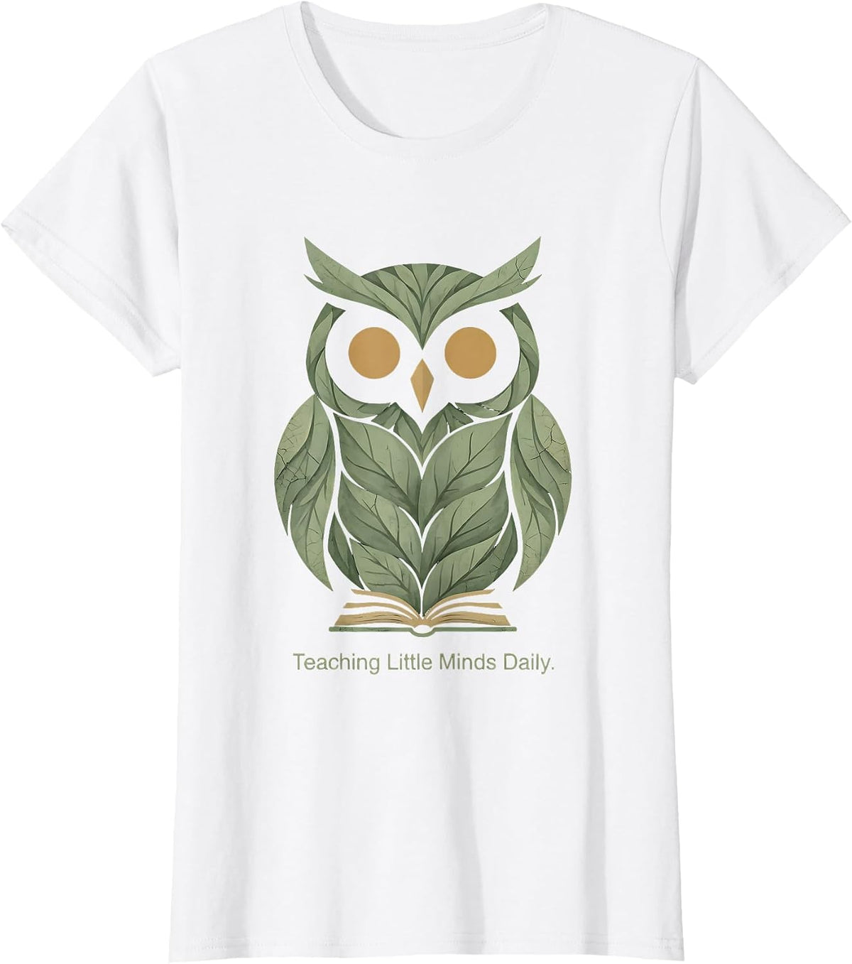Teaching Little Minds Daily Elementary Teacher Design T-Shirt - White