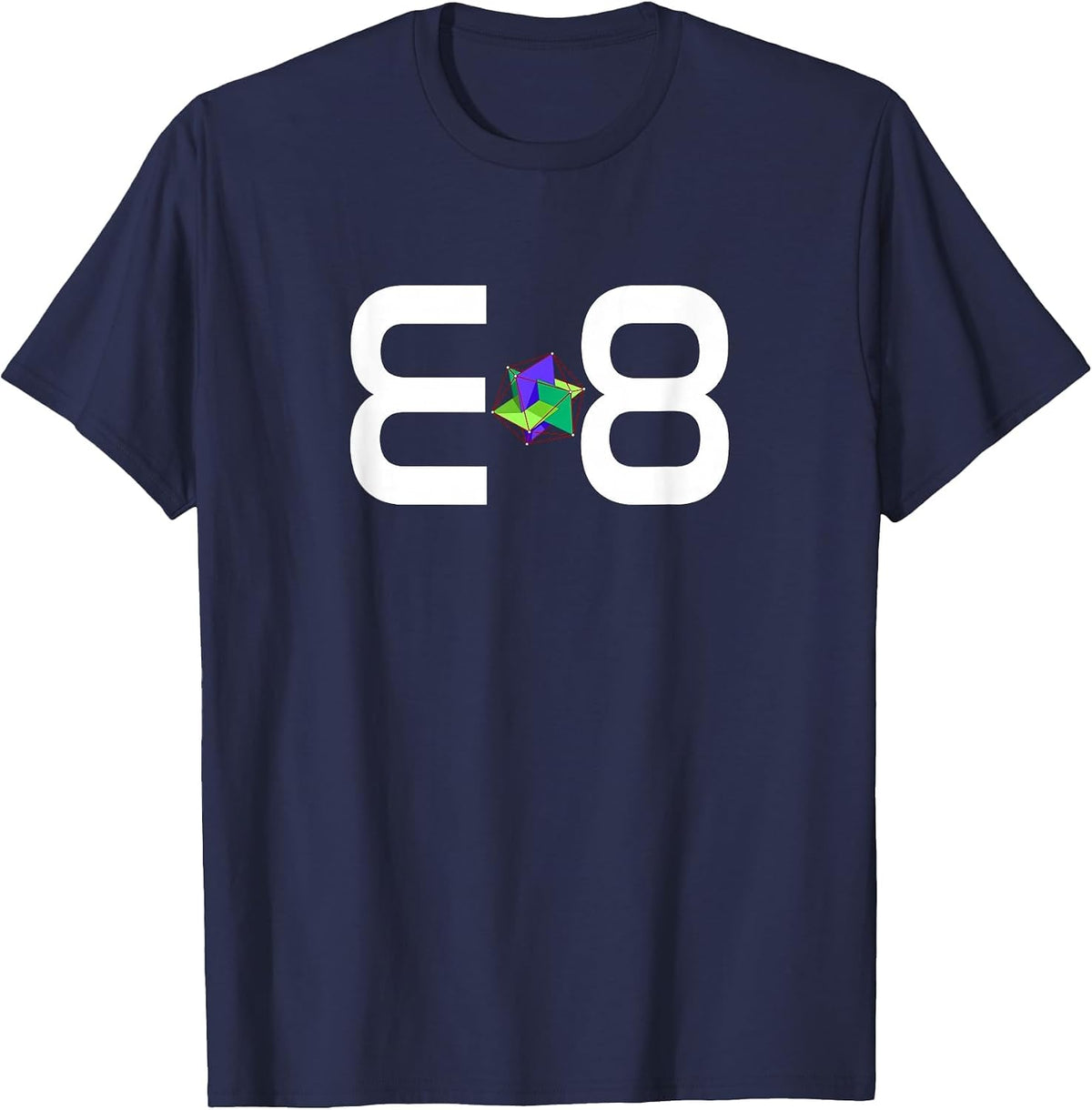 E8 Simulation Physics Science T-Shirt - Navy Blue