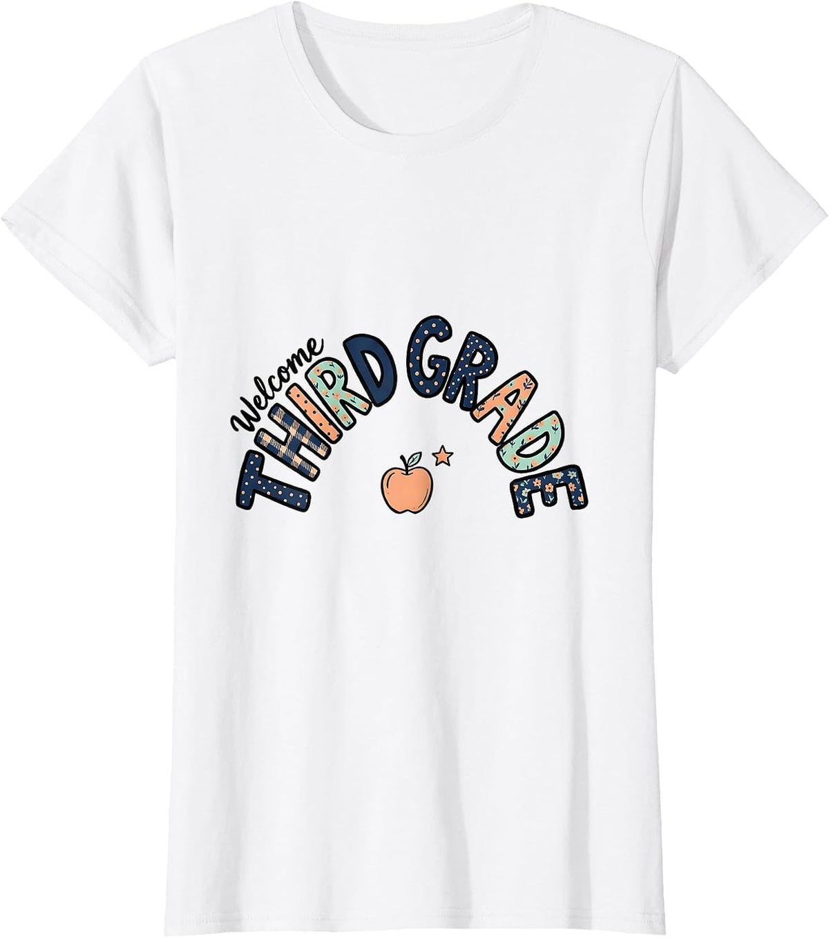 Welcome Third Grade Pastel Craft Back To School Kids T-Shirt - White