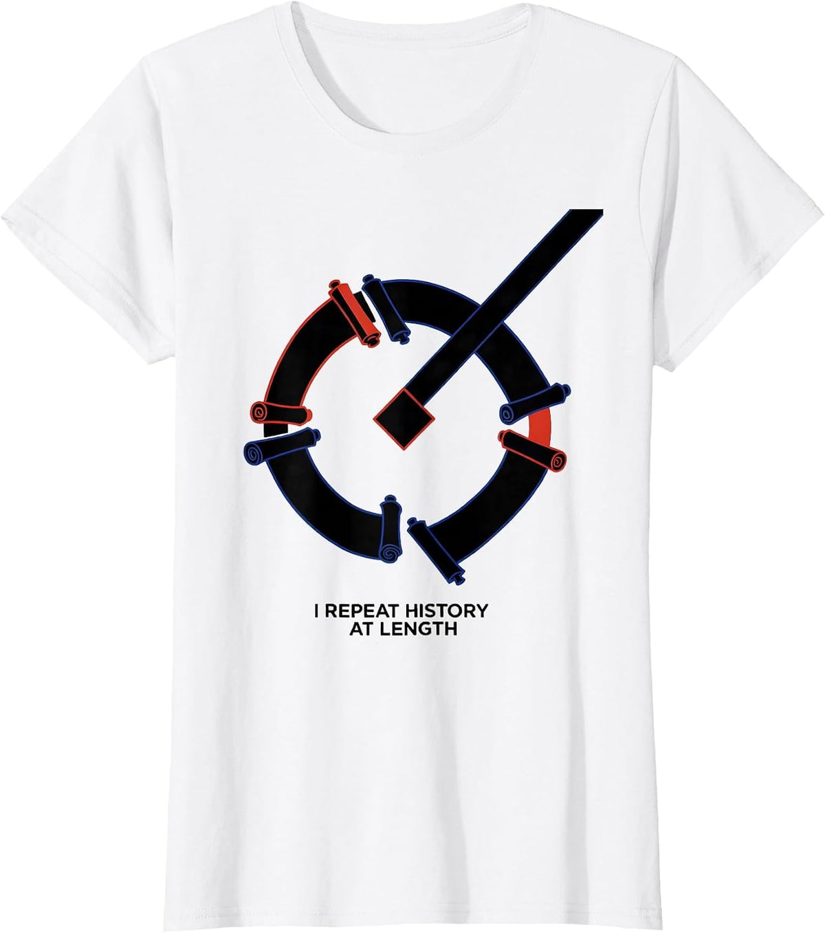 I Repeat History At Length Bauhaus Modernist Funny History T-Shirt - White