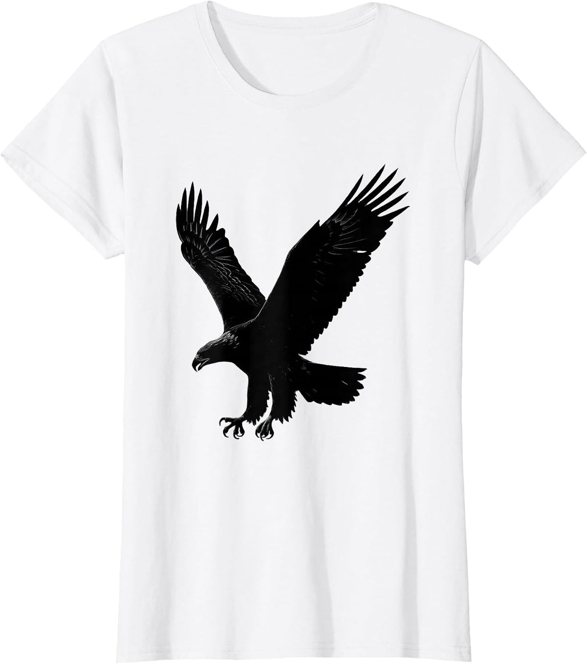 Eagle Diving Talons Extended Raptor Strike Art T-Shirt - White