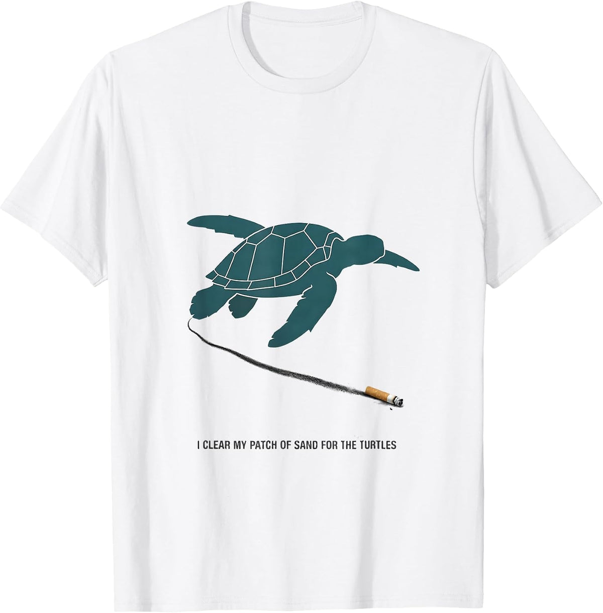 Men's I Clear My Patch Of Sand For The Turtles Vacation T-Shirt - White