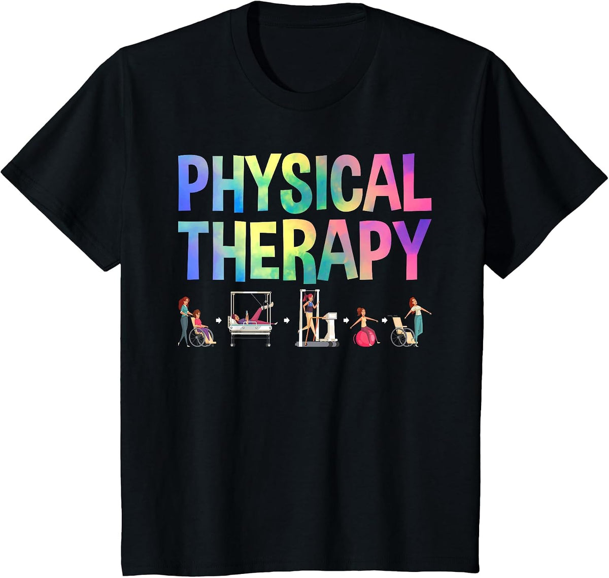 Physical Therapy Physical Therapist Assistant T-Shirt - Black