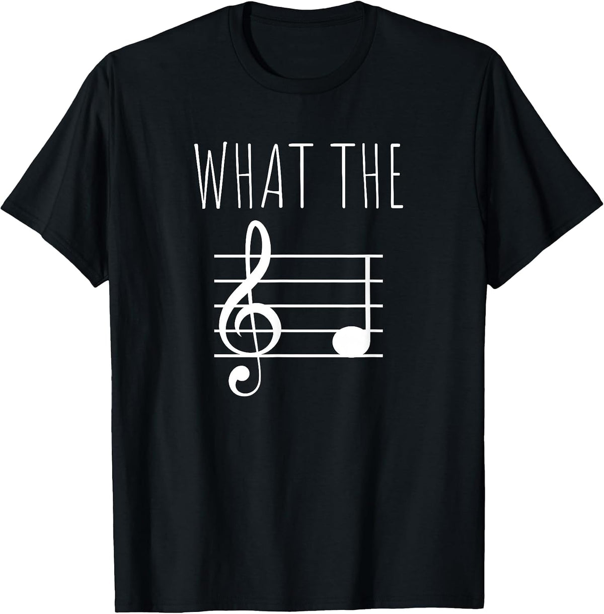 What The F Musical Note T-Shirt - Black