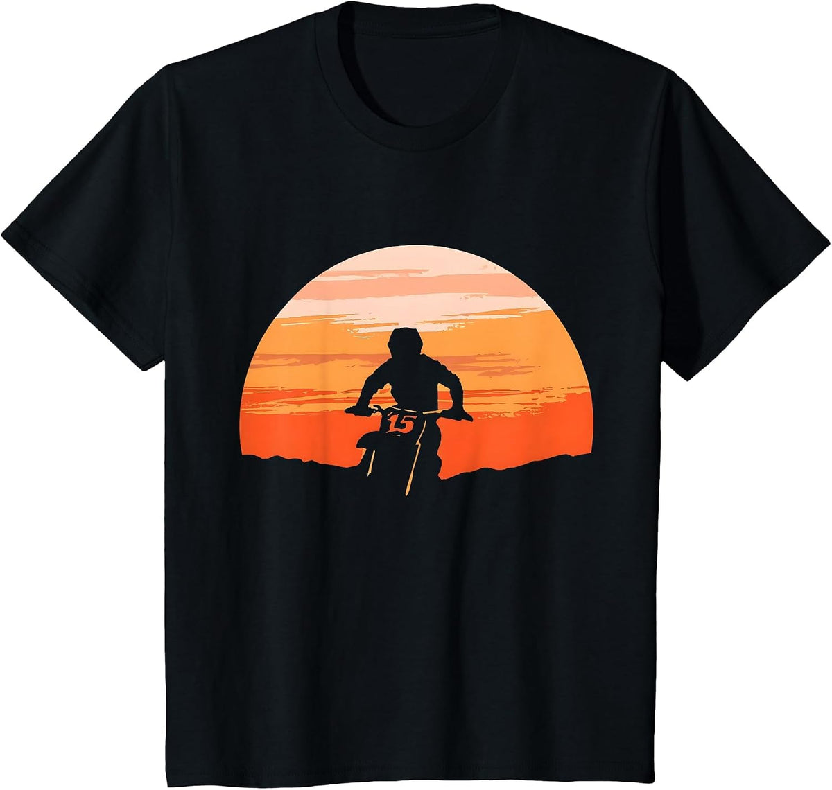 Motocross Dirt Bike Motocross Dirtbike Enduro Kids Boys Men T-Shirt - Black