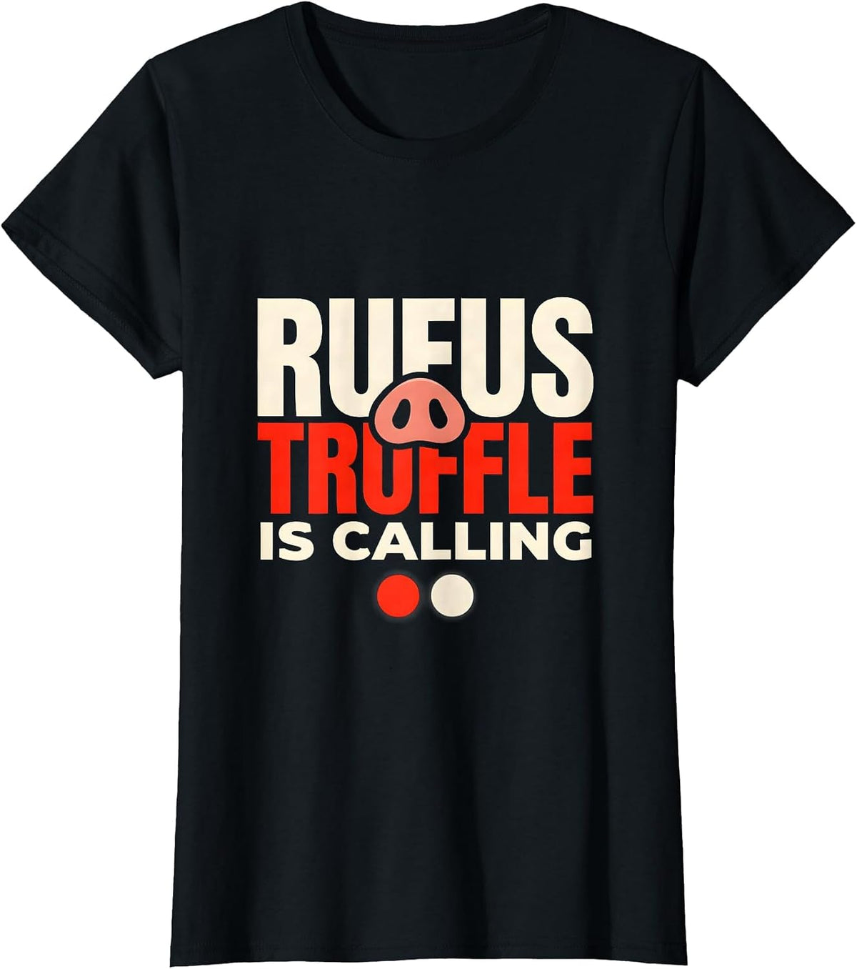Women's Rufus Truffle Is Calling Funny John Pork Meme Gen Z Brainrot T-Shirt - Black