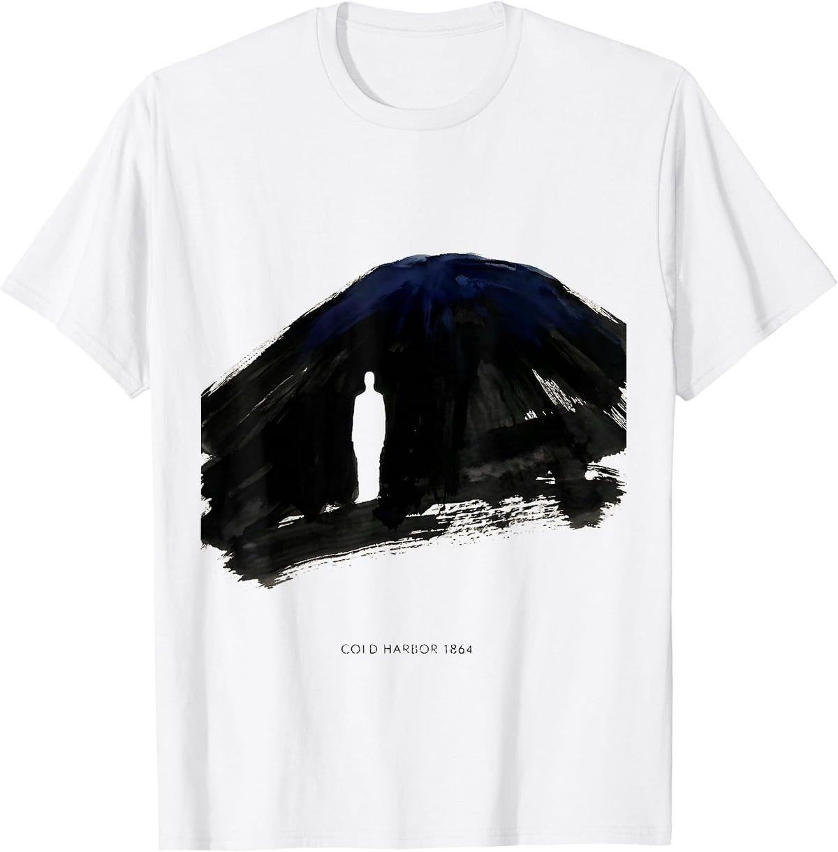 Men's Cold Harbor 1864 Ink Brush Civil War History Enthusiast T-Shirt - White