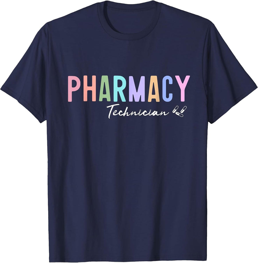 Pharmacy Technician Certified Pharm Tech T-Shirt - Navy Blue