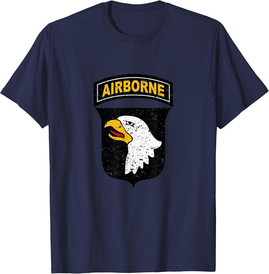 101st Airborne Division Screaming Eagles Veterans Day Xmas T-Shirt - Navy Blue