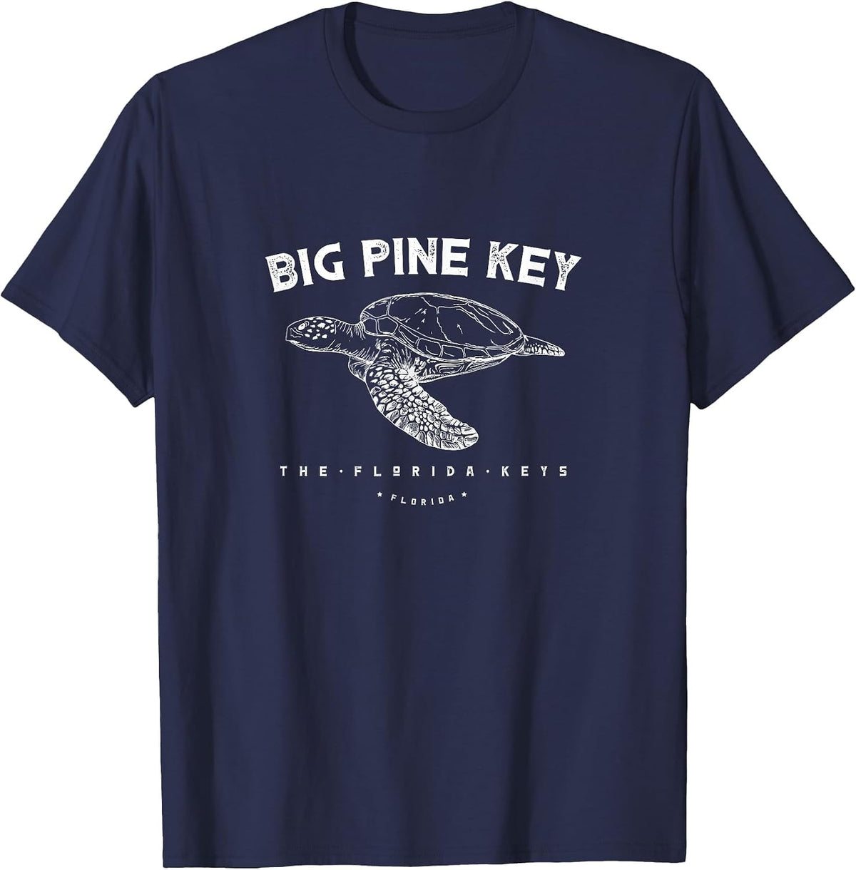 Big Pine Key FL Keys Scuba Fishing Diving Tee T-Shirt - Navy Blue