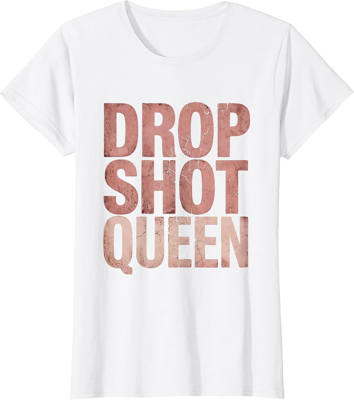 Drop Shot Queen Tennis Design T-Shirt - White