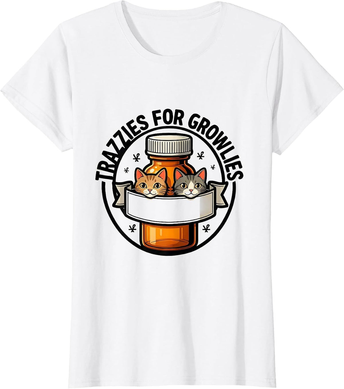 Trazzies For Growlies Funny Vet Tech Occupational Humor T-Shirt - White