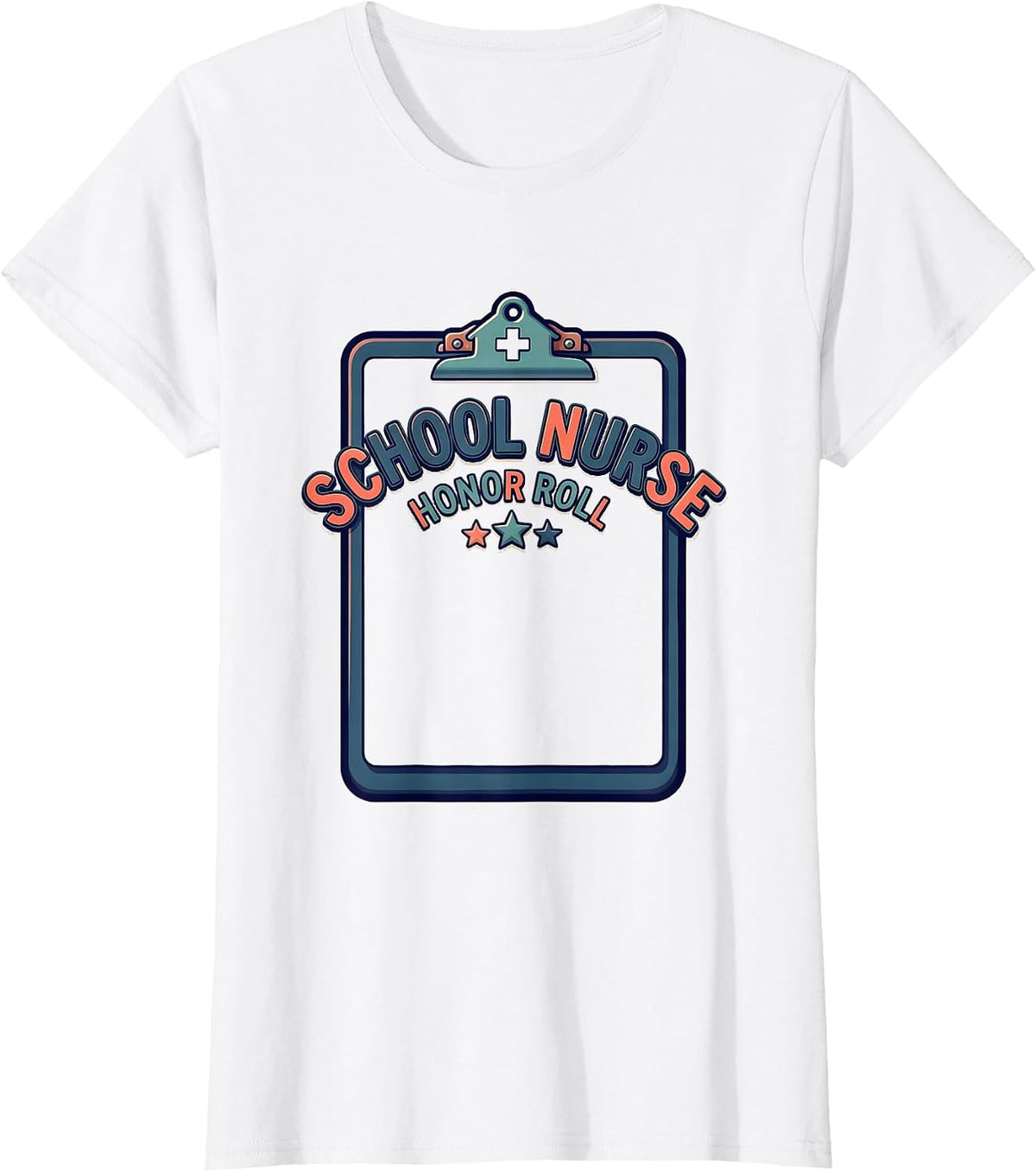 Women's School Nurse Honor Roll Bold Custom Nurse Appreciation Gift T-Shirt - White