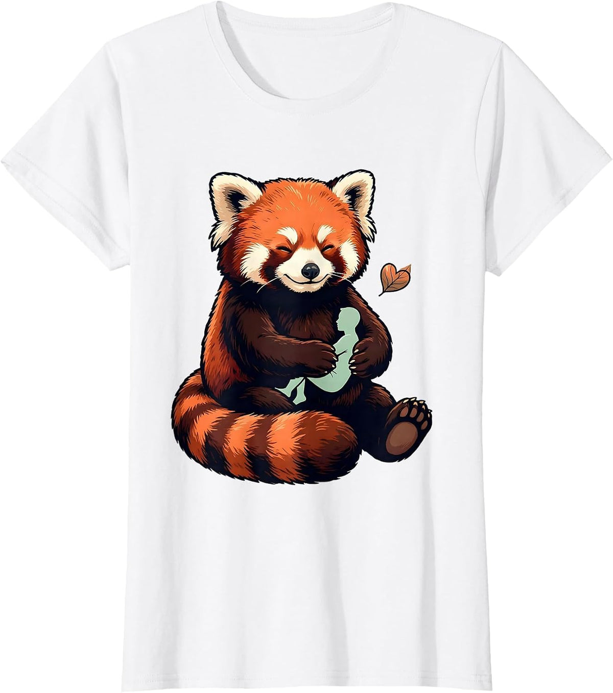 Plush Red Panda Cute Kawaii Animal Lover Gift T-Shirt - White