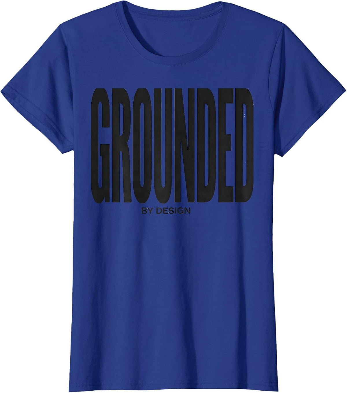 Women's Grounded By Design Funny Penguin Lover Animal Humor Gift T-Shirt - Royal Blue