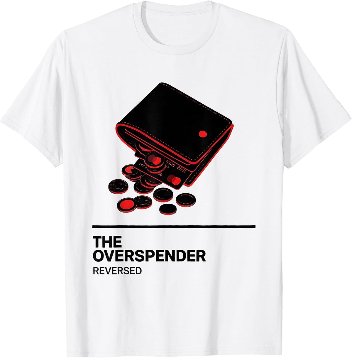 Men's The Overspender Reversed Funny Tarot Card Gift Occult T-Shirt - White