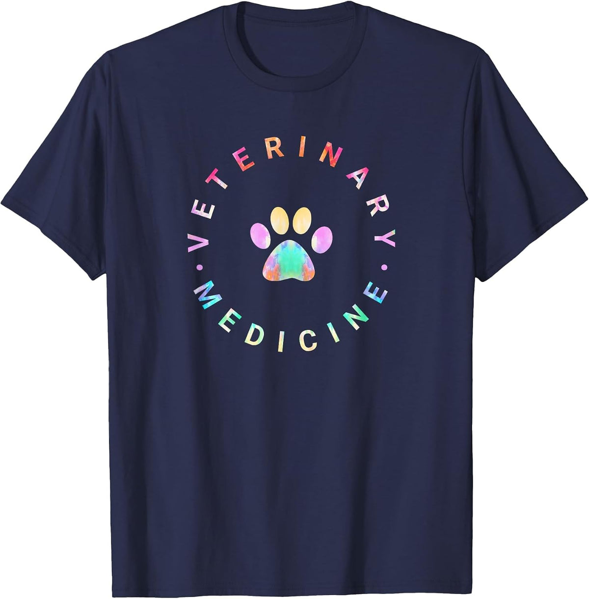 Veterinarian Tie Dye Sweater, Veterinary Medicine Vet School T-Shirt - Navy Blue