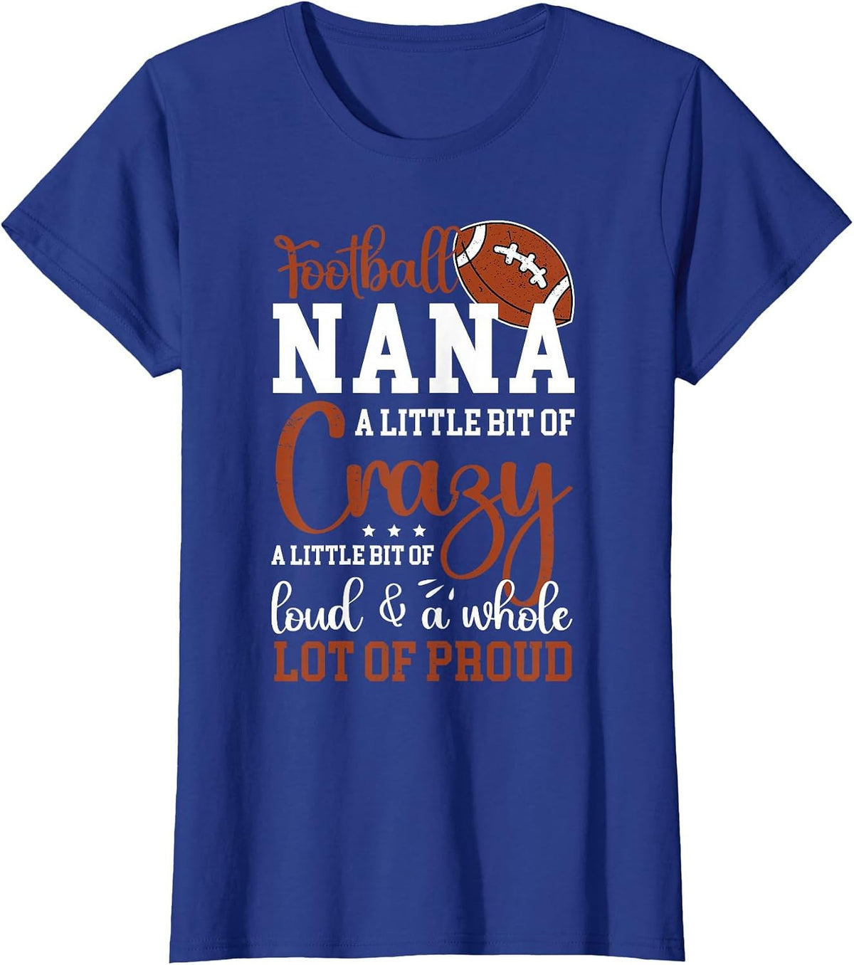 Football Nana Proud Nana of A Football Player T-Shirt - Royal Blue