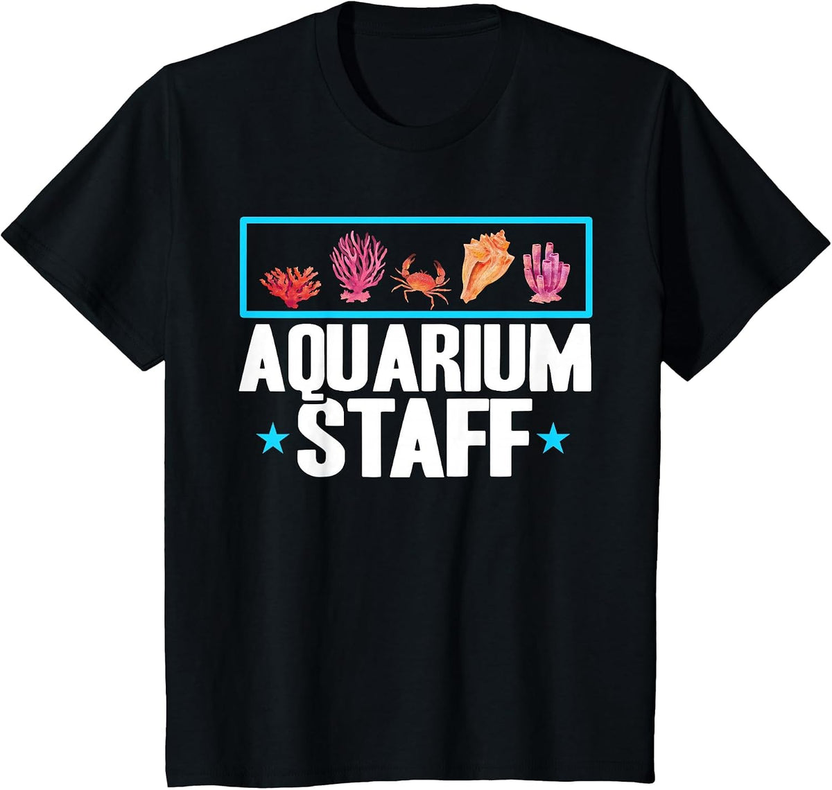 Aquarium Staff Aquarist Aquarium Saltwater Fish Tank T-Shirt - Black