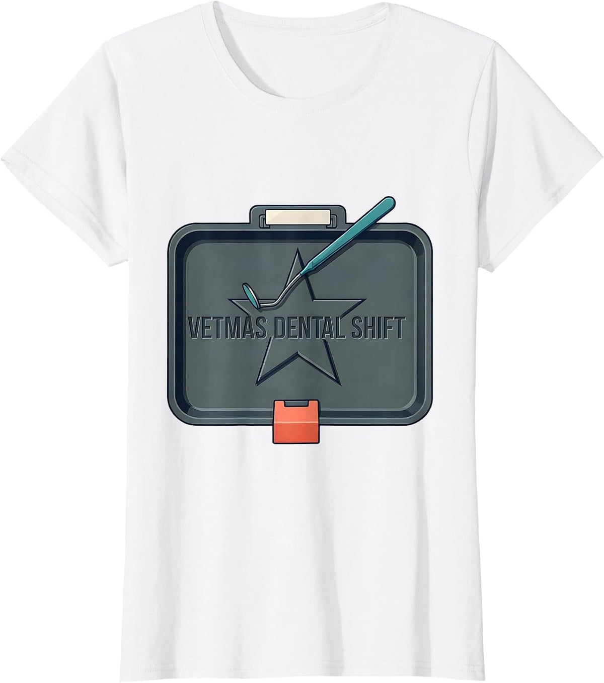 Vetmas Dental Shift Funny Vet Tech Christmas Veterinary T-Shirt - White