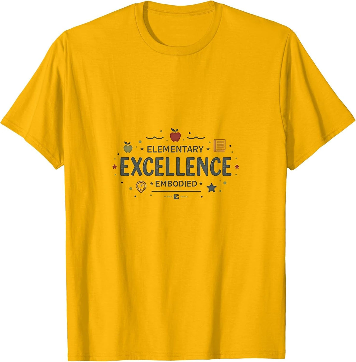Elementary Excellence Embodied Teacher Design T-Shirt - Golden Yellow