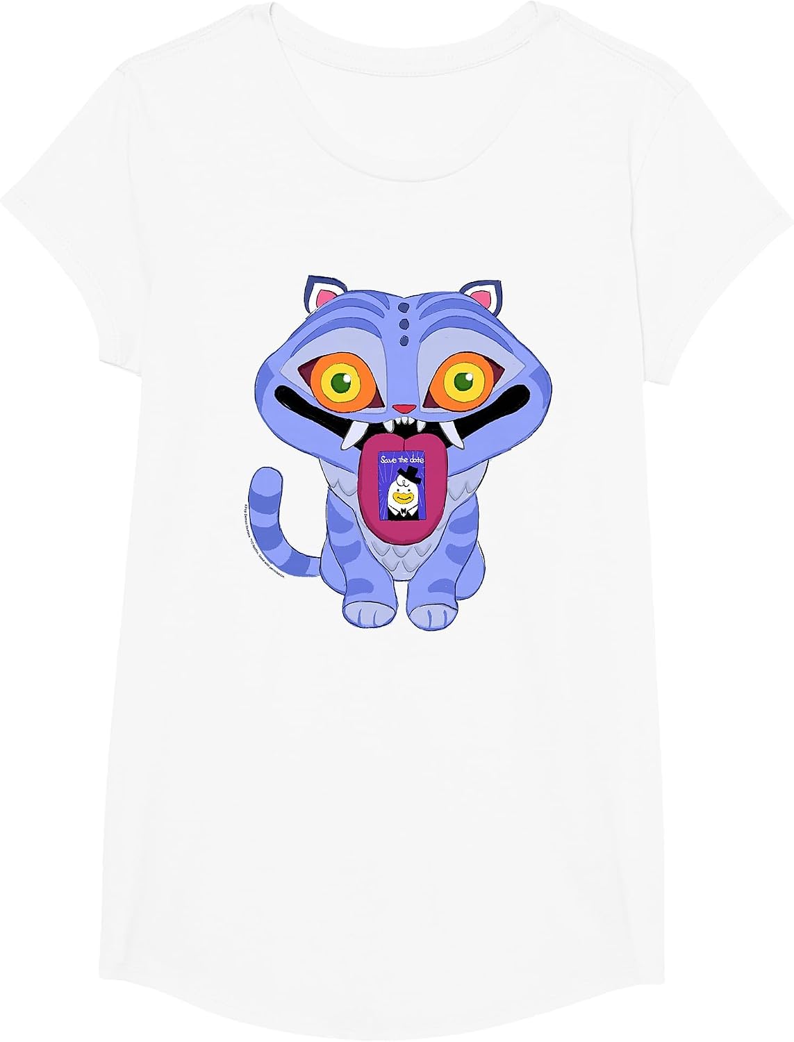 Kpop Demon Hunters Halloween Derpy Save The Date Invitation T-Shirt - Girls White