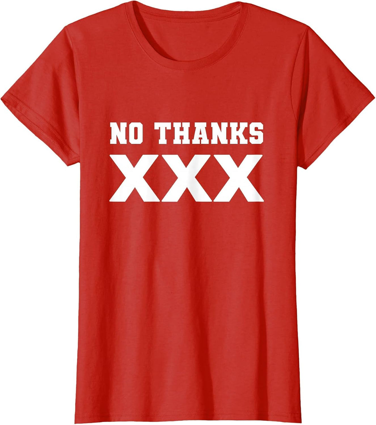 Straight Edge No Thanks XXX Hardcore Punk Vegan Vegetarian T-Shirt - Red