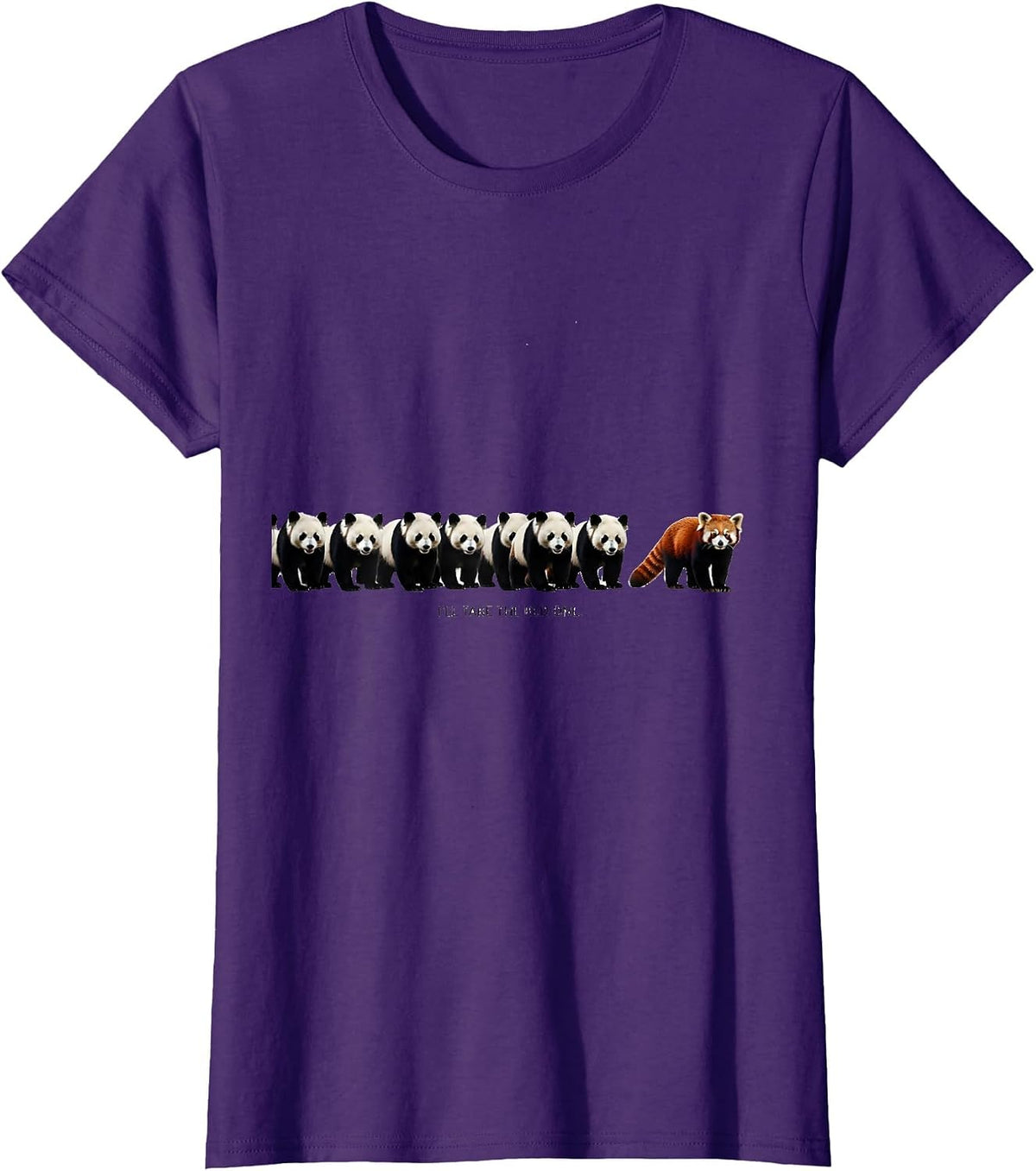 Women's I'll Take The Red One Funny Panda Lover Kawaii Anime Gift T-Shirt - Purple