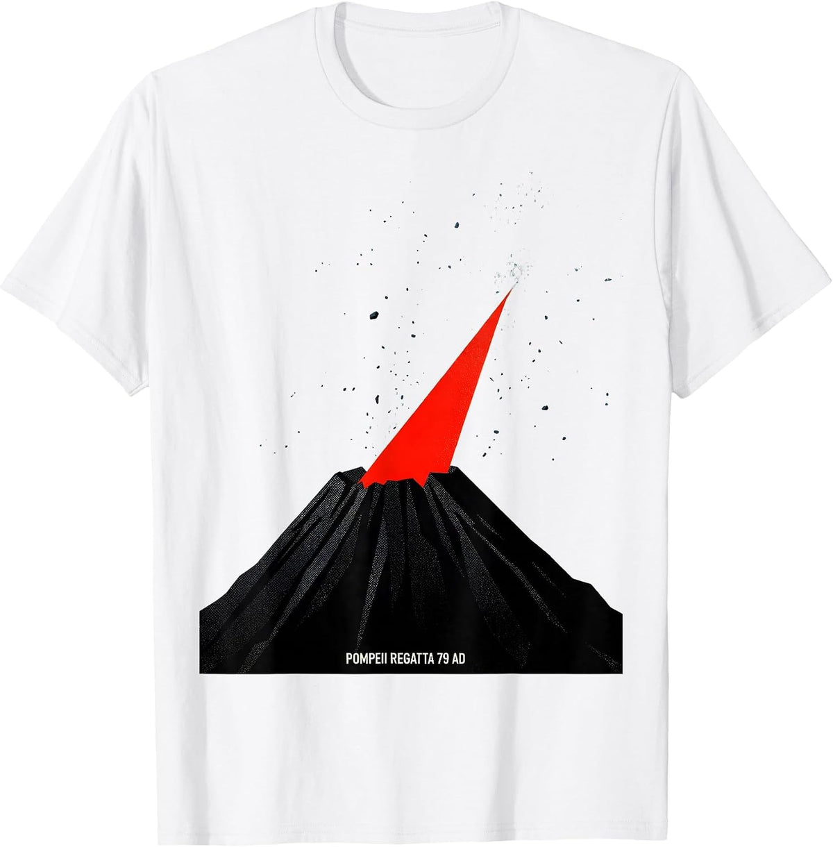 Men's Pompeii Regatta 79 AD Funny Volcano History Pun Humor T-Shirt - White